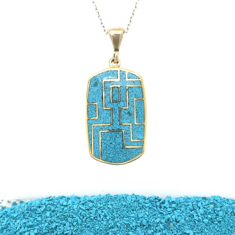 Brass Micro Mosaic Necklace