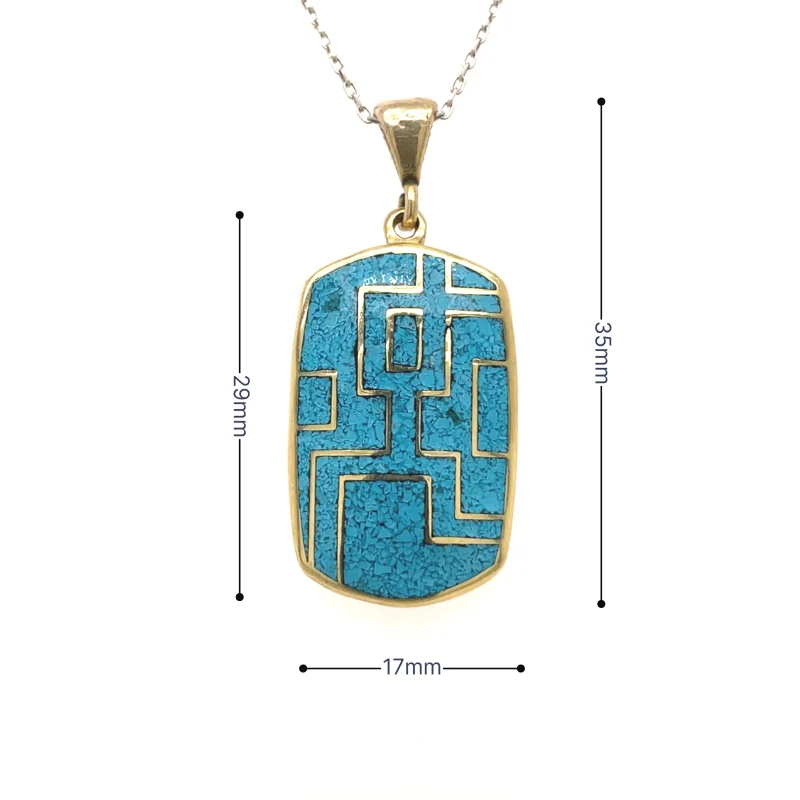 Brass Micro Mosaic Necklace - Image 3