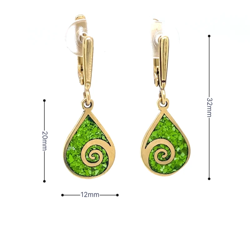 Brass Micro Mosaic Earring - Image 3