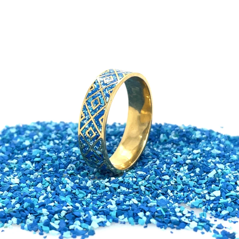 Brass Micro Mosaic Ring