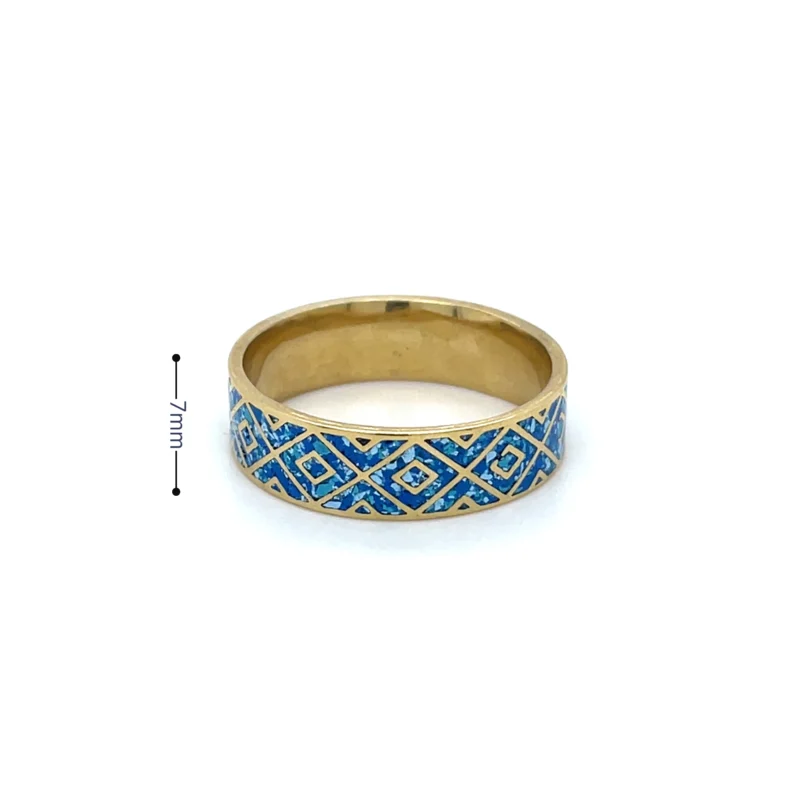 Brass Micro Mosaic Ring - Image 3