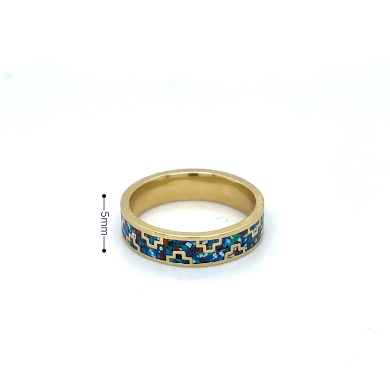 Brass Micro Mosaic Ring - Image 3