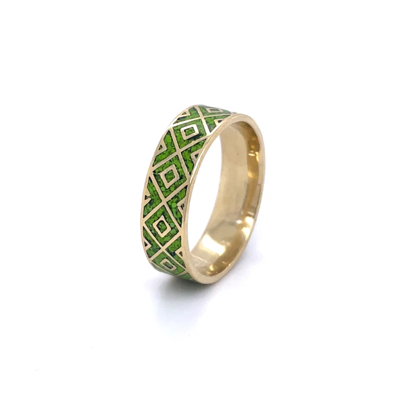 Brass Micro Mosaic Ring - Image 2