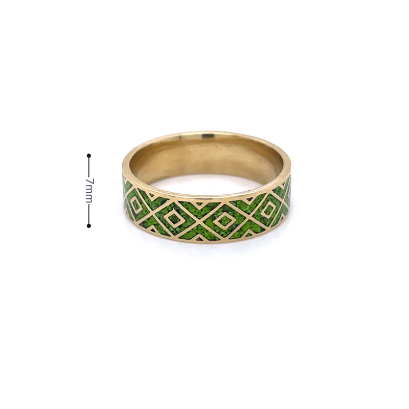 Brass Micro Mosaic Ring - Image 3