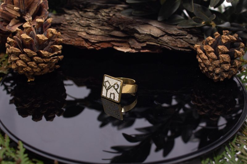 Brass Micro Mosaic Ring - Image 5