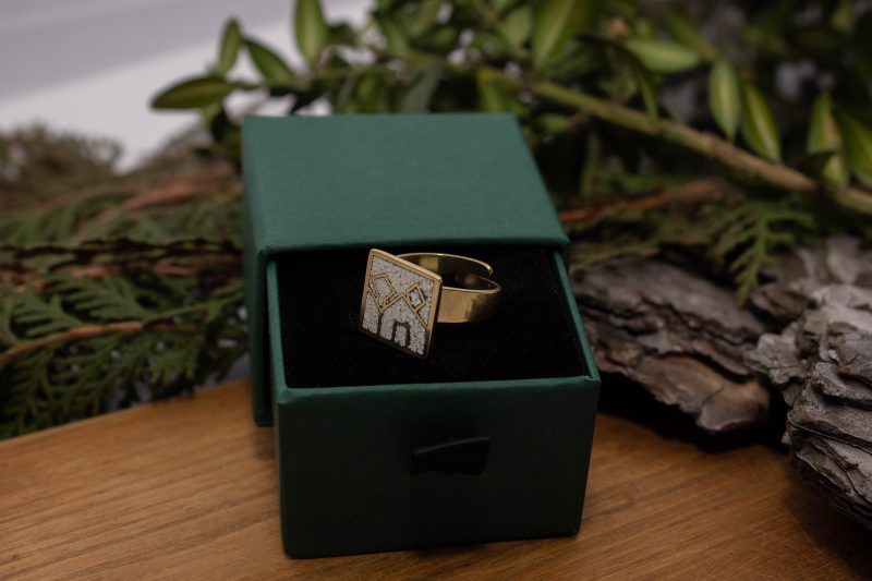 Brass Micro Mosaic Ring - Image 6