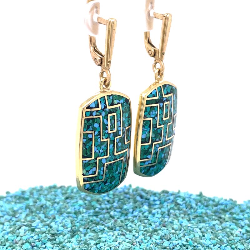 Brass Micro Mosaic Earring