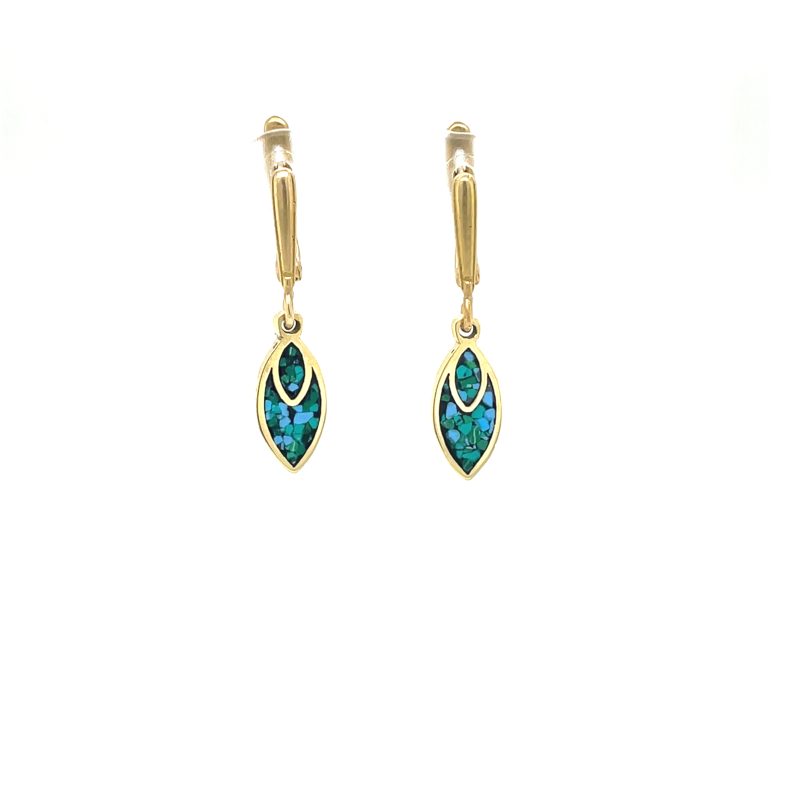 Brass Micro Mosaic Earring - Image 2