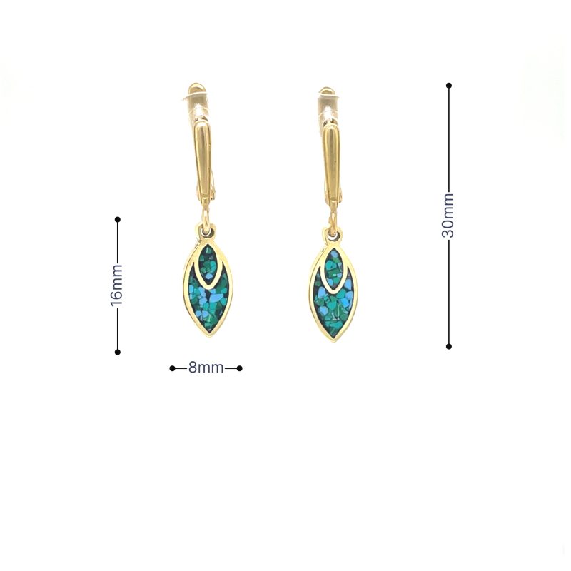 Brass Micro Mosaic Earring - Image 3
