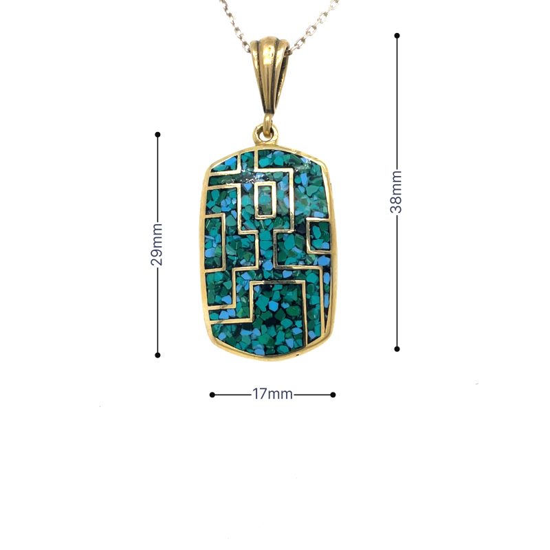 Brass Micro Mosaic Necklace - Image 3
