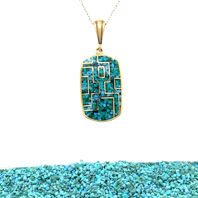 Brass Micro Mosaic Necklace