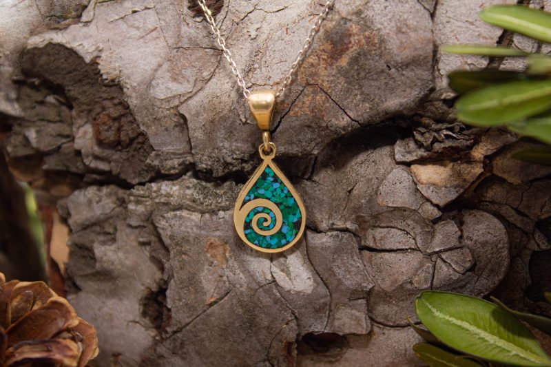 Brass Micro Mosaic Necklace - Image 4