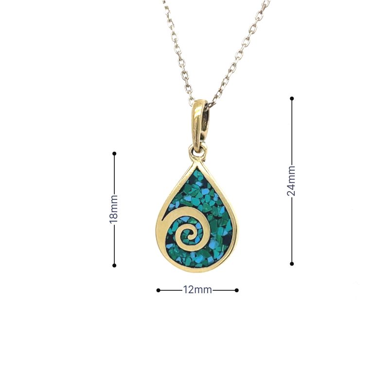 Brass Micro Mosaic Necklace - Image 2
