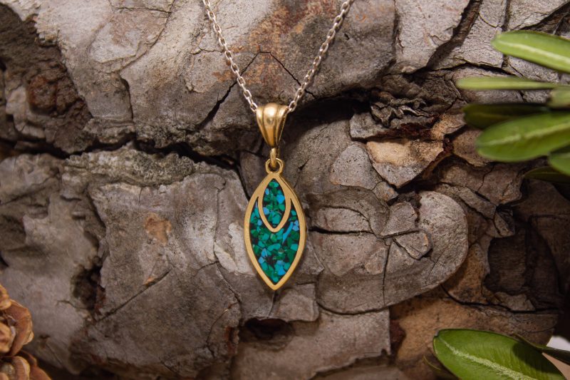 Brass Micro Mosaic Necklace - Image 4