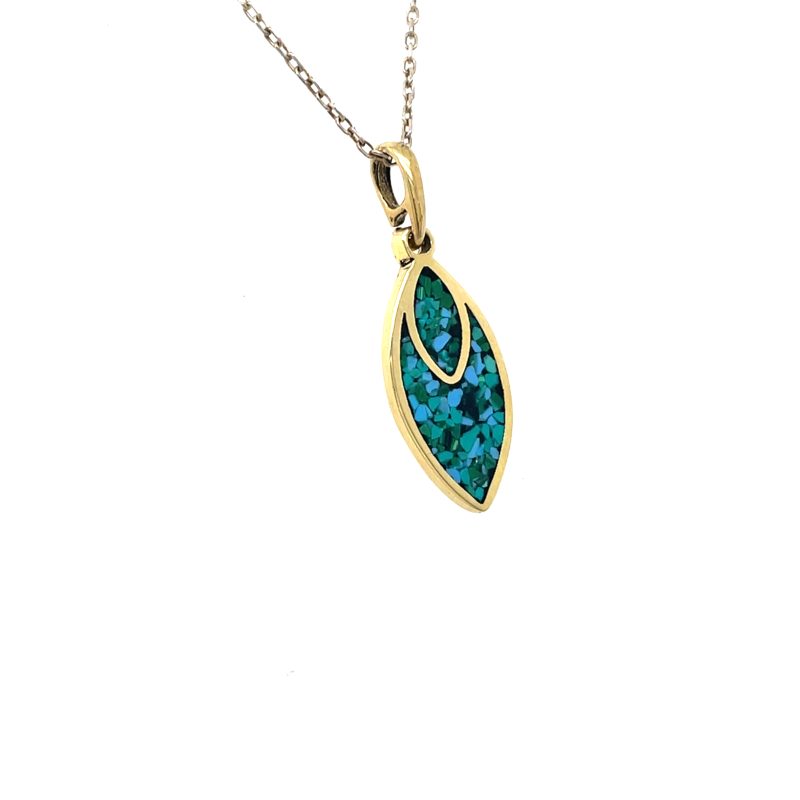 Brass Micro Mosaic Necklace - Image 2