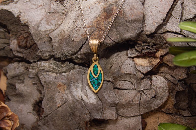 Brass Micro Mosaic Necklace - Image 4