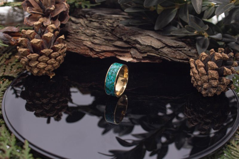 Brass Micro Mosaic Ring - Image 5