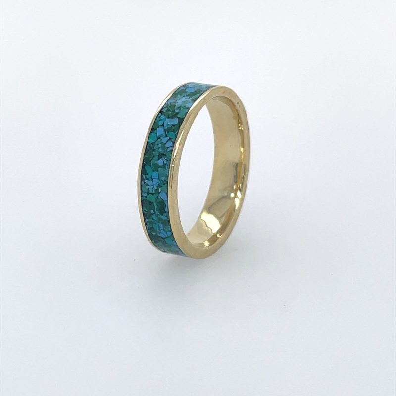 Brass Micro Mosaic Ring - Image 2