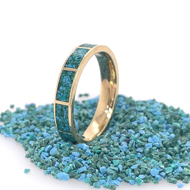 Brass Micro Mosaic Ring