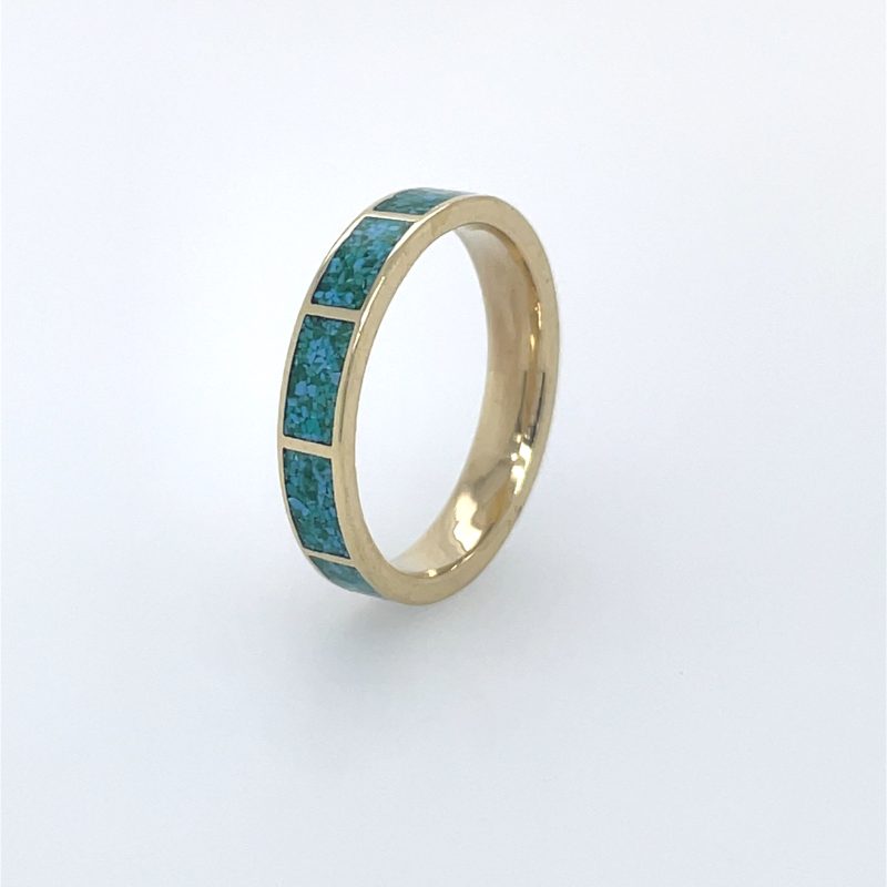 Brass Micro Mosaic Ring - Image 2