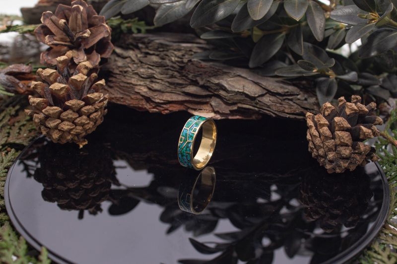 Brass Micro Mosaic Ring - Image 5