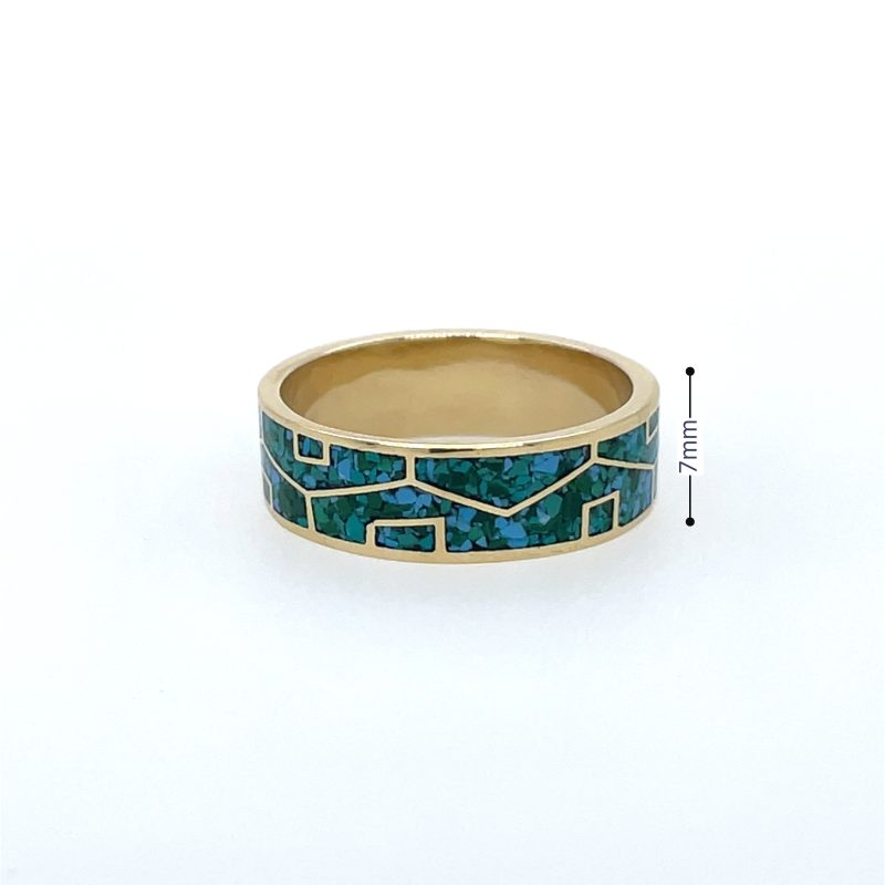 Brass Micro Mosaic Ring - Image 3