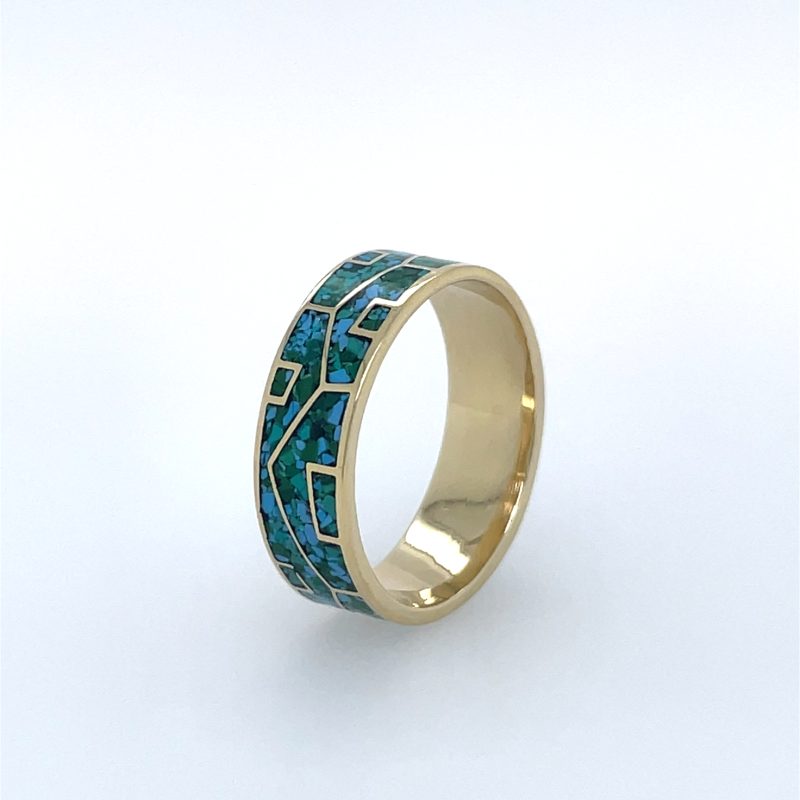 Brass Micro Mosaic Ring - Image 2
