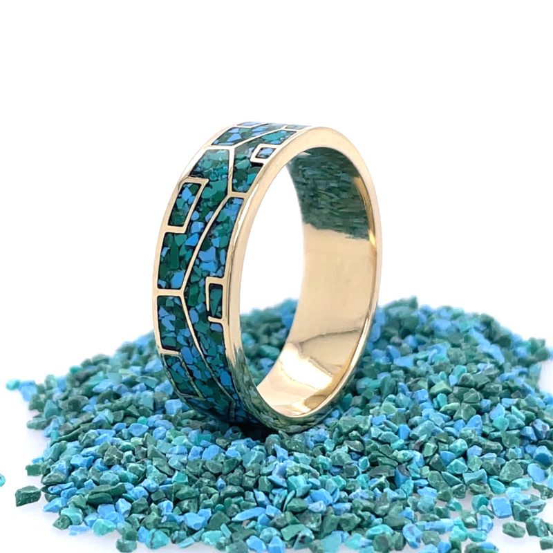 Brass Micro Mosaic Ring
