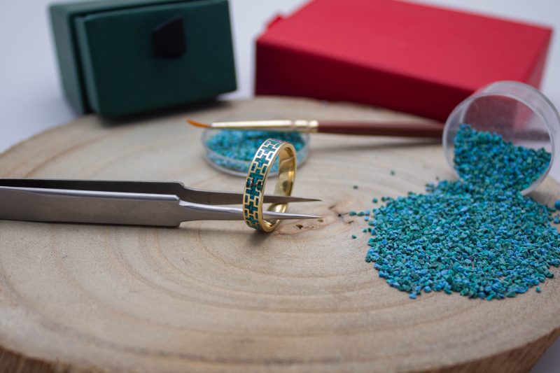 Brass Micro Mosaic Ring - Image 4