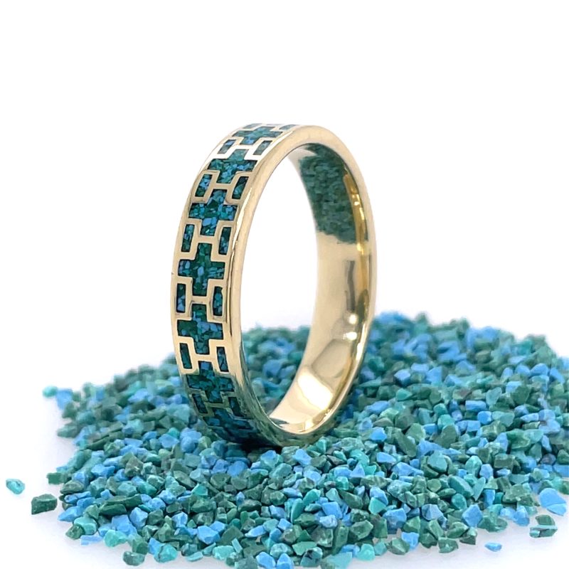 Brass Micro Mosaic Ring