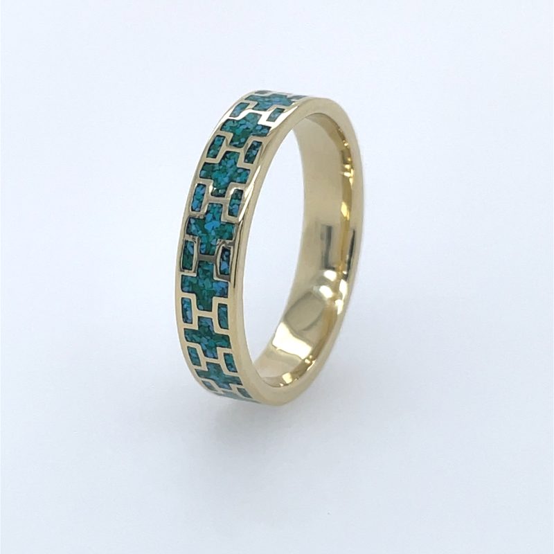 Brass Micro Mosaic Ring - Image 2