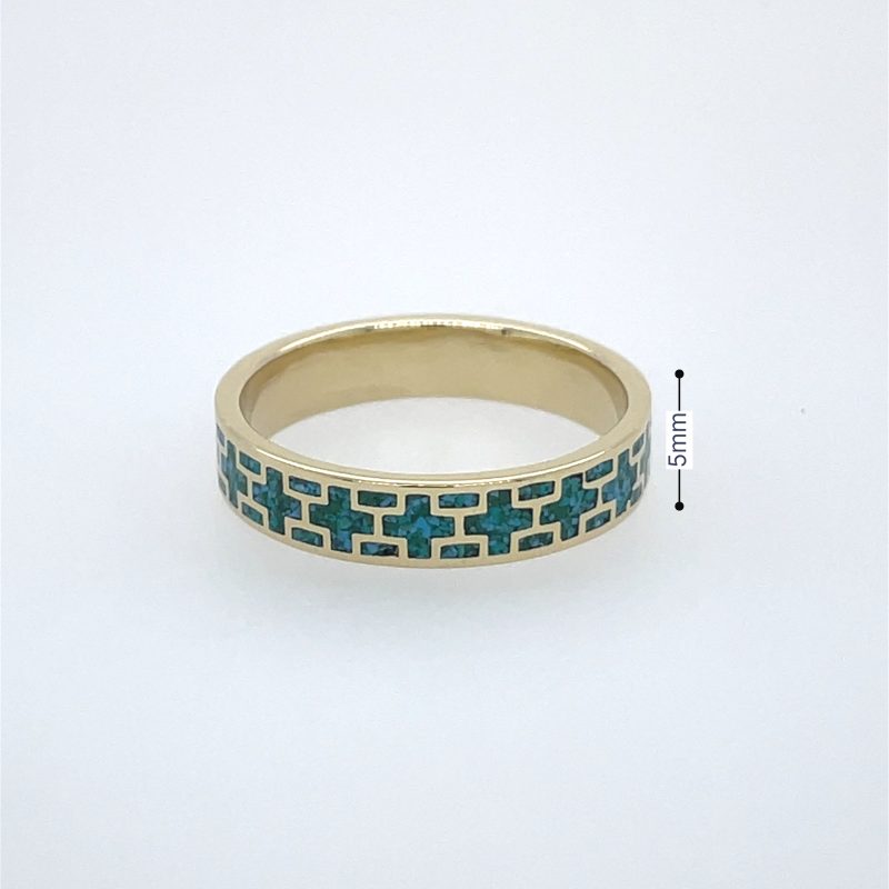Brass Micro Mosaic Ring - Image 3