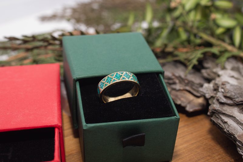 Brass Micro Mosaic Ring - Image 6