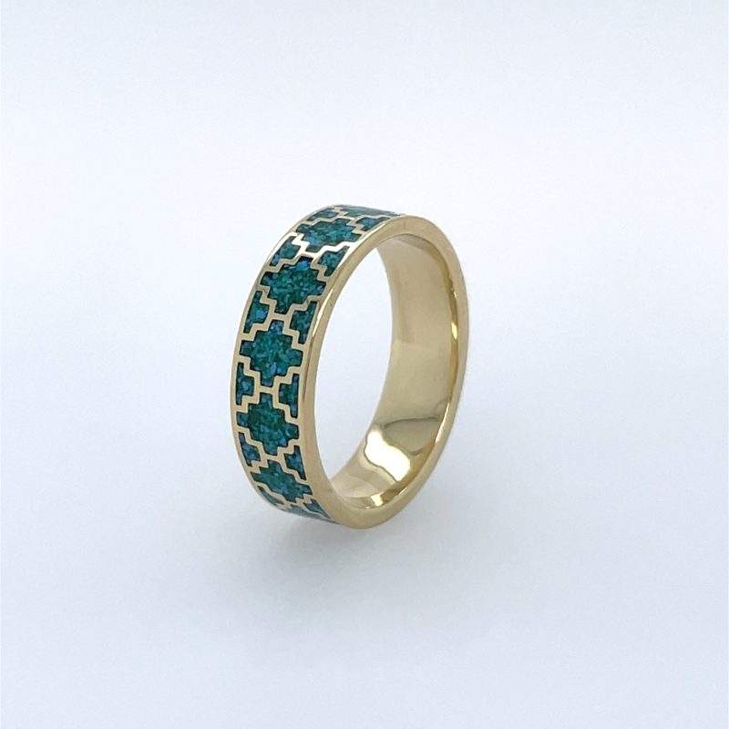 Brass Micro Mosaic Ring - Image 3