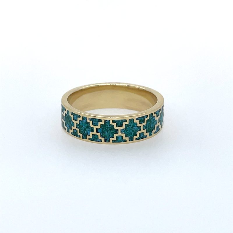 Brass Micro Mosaic Ring - Image 2