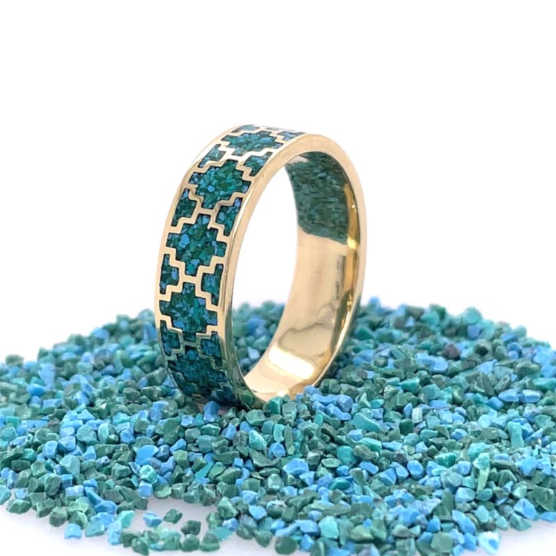 Brass Micro Mosaic Ring