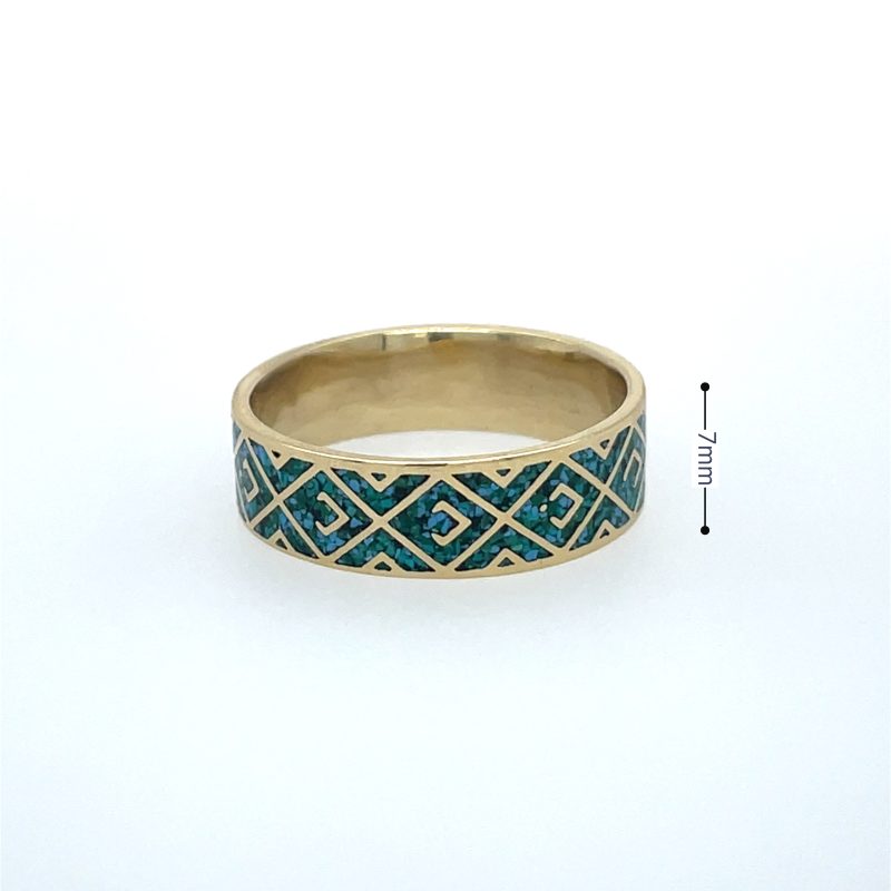 Brass Micro Mosaic Ring - Image 3