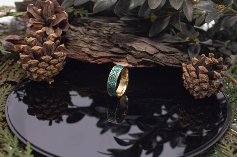 Brass Micro Mosaic Ring - Image 5