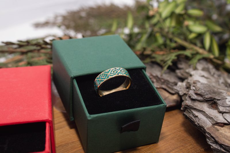 Brass Micro Mosaic Ring - Image 6