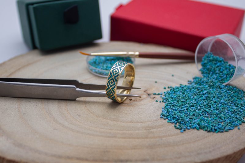 Brass Micro Mosaic Ring - Image 4