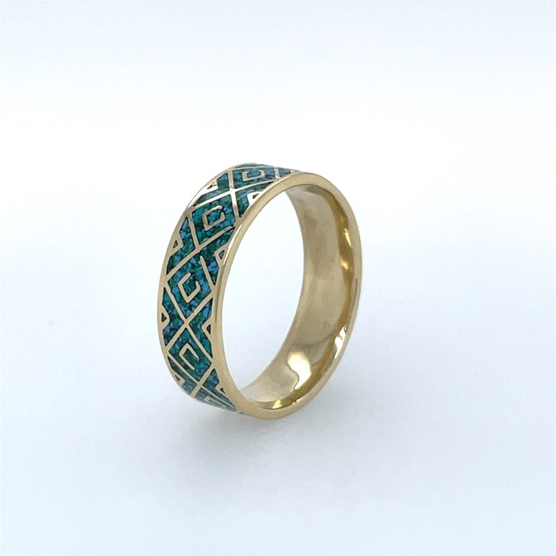 Brass Micro Mosaic Ring - Image 2