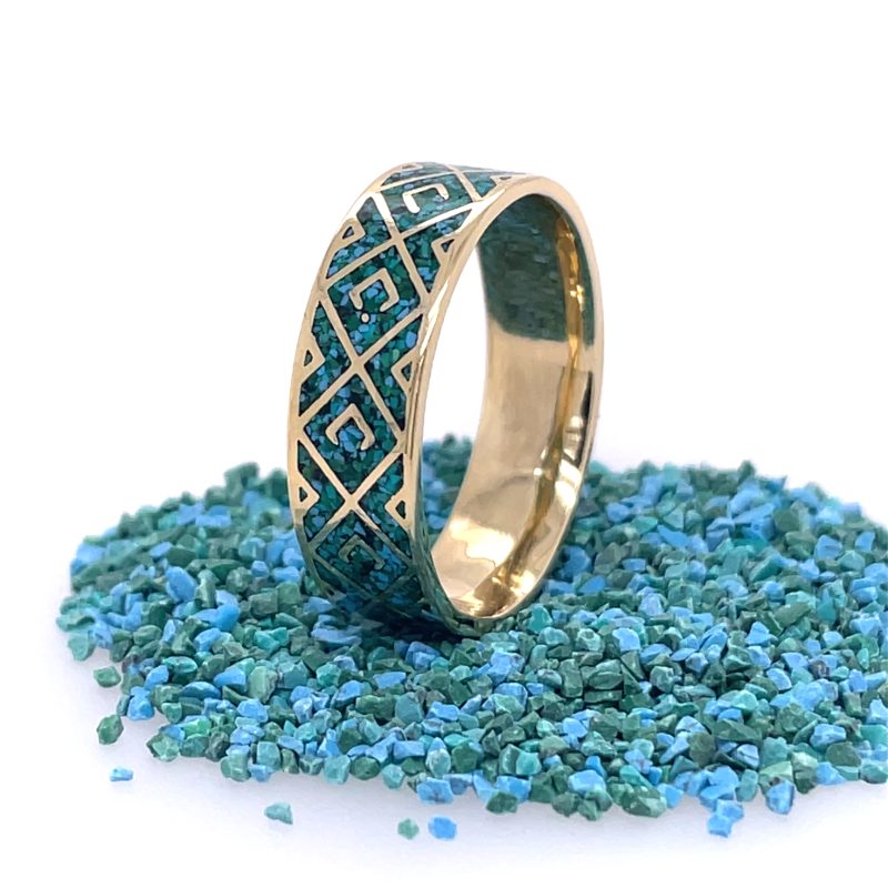 Brass Micro Mosaic Ring
