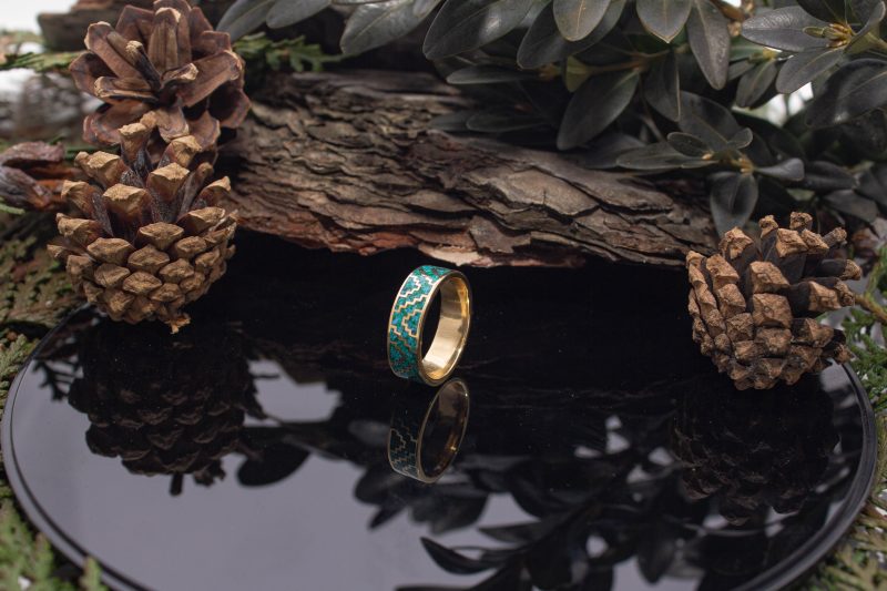 Brass Micro Mosaic ring - Image 6
