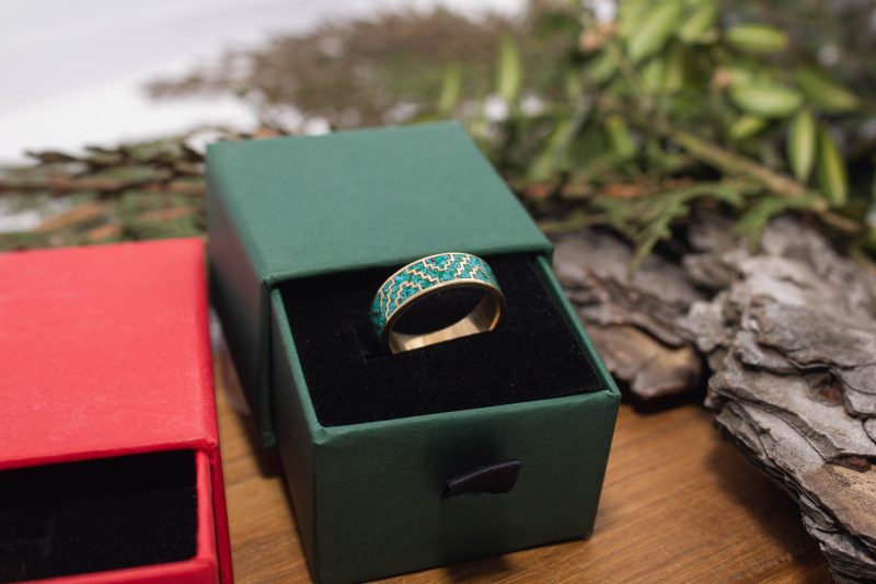 Brass Micro Mosaic ring - Image 5