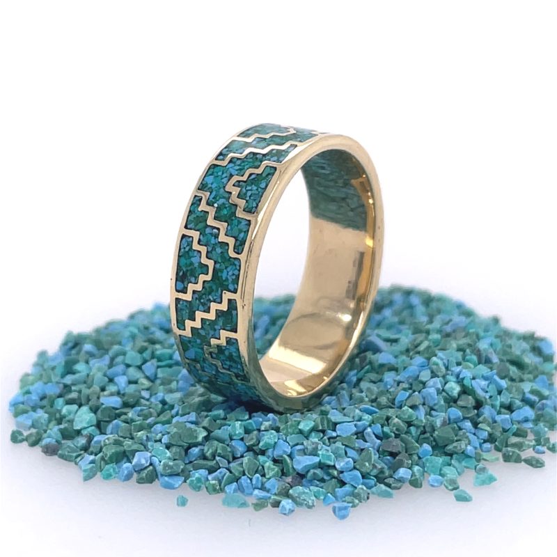 Brass Micro Mosaic ring