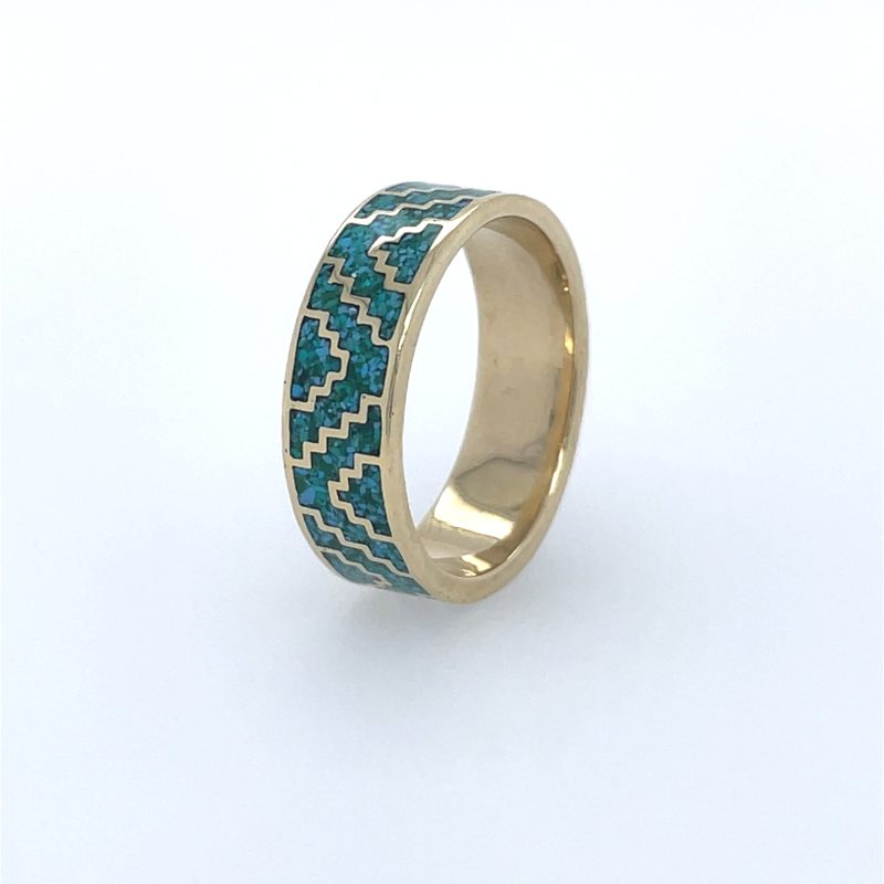 Brass Micro Mosaic ring - Image 2