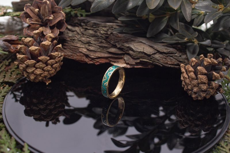 Brass Micro Mosaic Ring - Image 5
