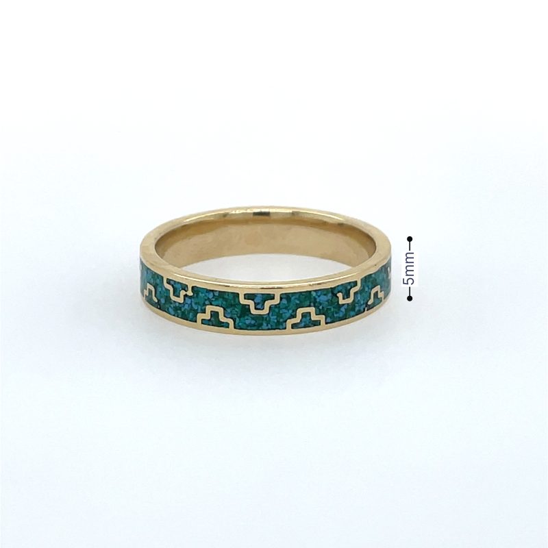 Brass Micro Mosaic Ring - Image 3