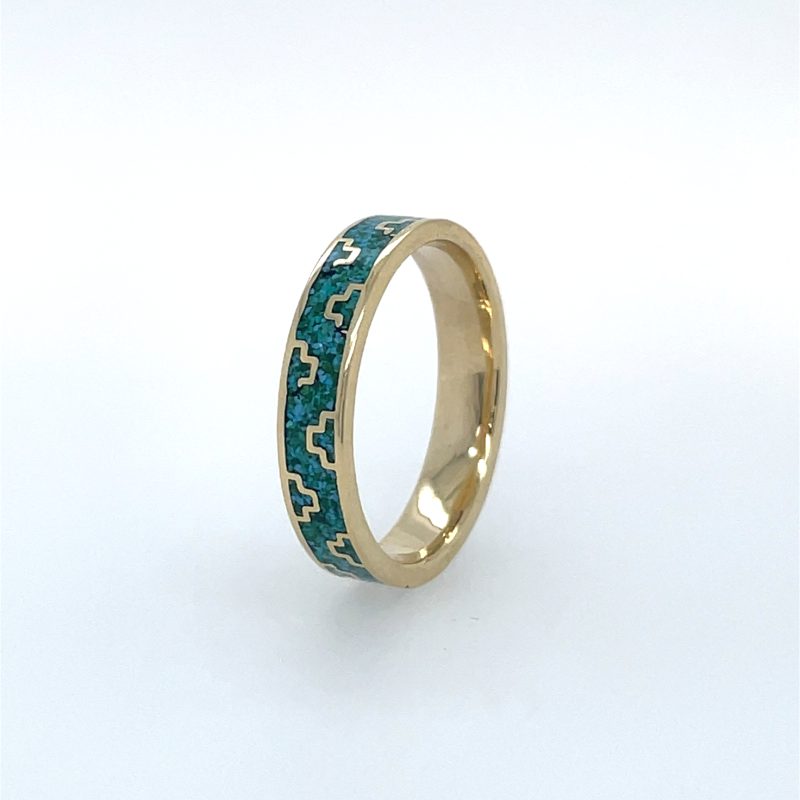 Brass Micro Mosaic Ring - Image 2