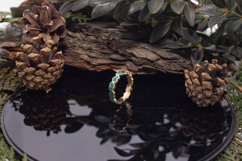 Brass Micro Mosaic Ring - Image 5
